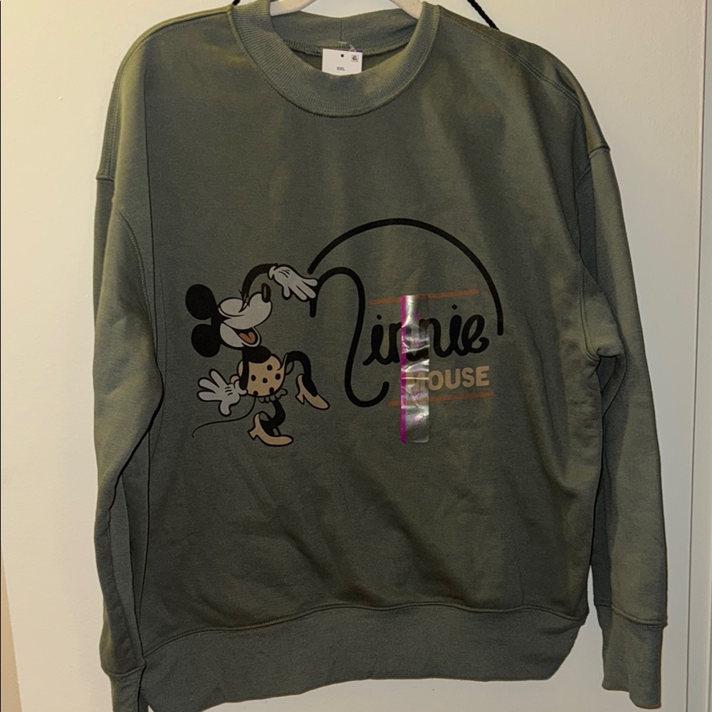 Disney Women’s Green Minnie Mouse Sweatshirt
